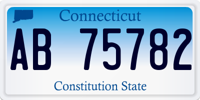 CT license plate AB75782