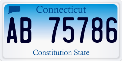 CT license plate AB75786