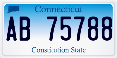 CT license plate AB75788