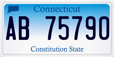 CT license plate AB75790