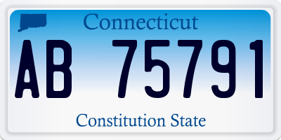 CT license plate AB75791