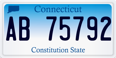CT license plate AB75792