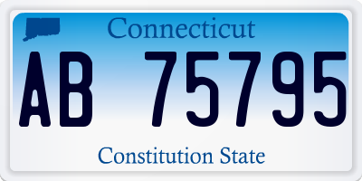 CT license plate AB75795