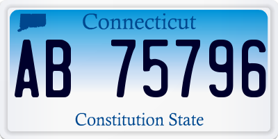 CT license plate AB75796