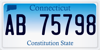 CT license plate AB75798