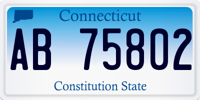 CT license plate AB75802