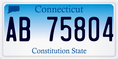 CT license plate AB75804