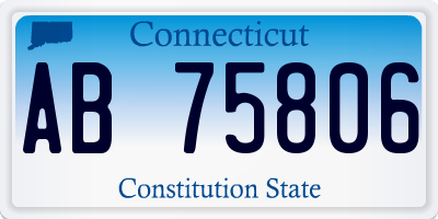 CT license plate AB75806