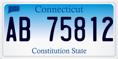 CT license plate AB75812