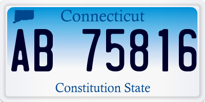 CT license plate AB75816