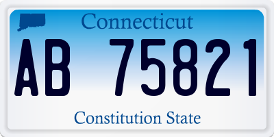 CT license plate AB75821