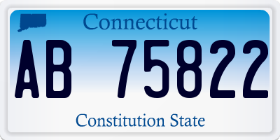 CT license plate AB75822