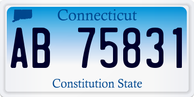 CT license plate AB75831