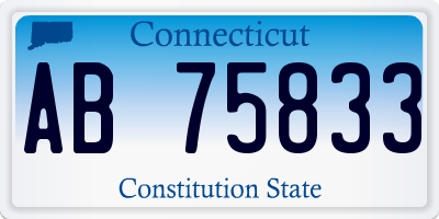 CT license plate AB75833