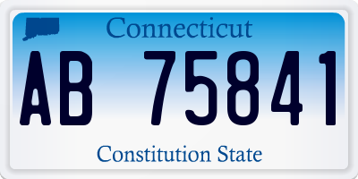 CT license plate AB75841