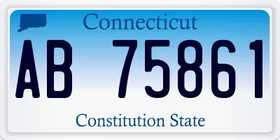 CT license plate AB75861