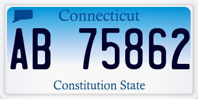 CT license plate AB75862