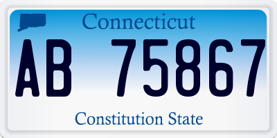 CT license plate AB75867