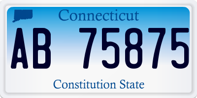 CT license plate AB75875