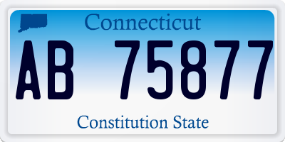 CT license plate AB75877
