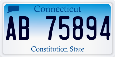 CT license plate AB75894
