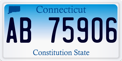 CT license plate AB75906