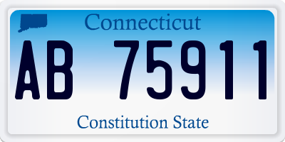 CT license plate AB75911