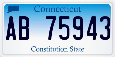 CT license plate AB75943