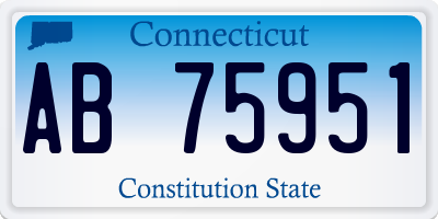 CT license plate AB75951