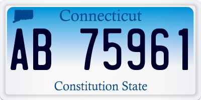CT license plate AB75961