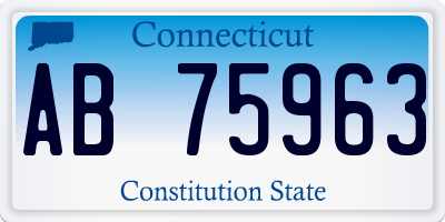 CT license plate AB75963