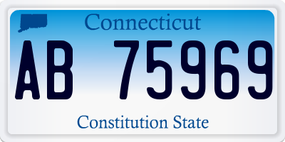 CT license plate AB75969