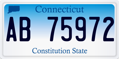 CT license plate AB75972