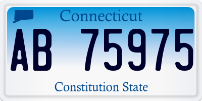 CT license plate AB75975