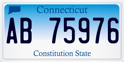 CT license plate AB75976