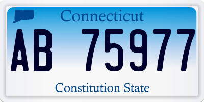 CT license plate AB75977