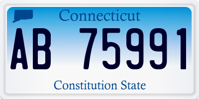 CT license plate AB75991