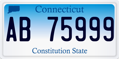 CT license plate AB75999