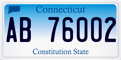 CT license plate AB76002