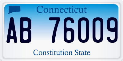 CT license plate AB76009