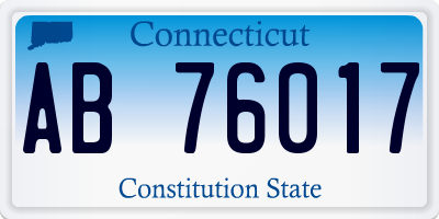 CT license plate AB76017