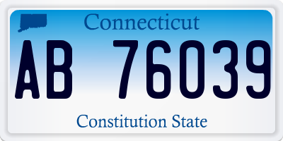 CT license plate AB76039