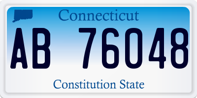 CT license plate AB76048