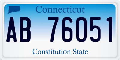 CT license plate AB76051