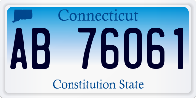 CT license plate AB76061