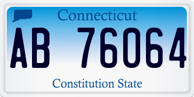 CT license plate AB76064