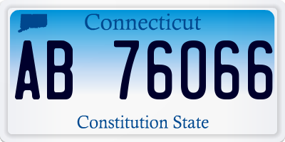 CT license plate AB76066