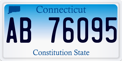 CT license plate AB76095