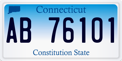 CT license plate AB76101