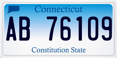 CT license plate AB76109